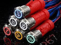 19mmの20A海洋の押しボタンスイッチ12v 24v 316L材料1NO