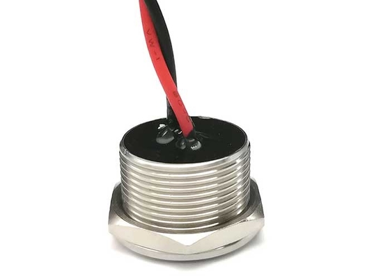 22mm 2ワイヤーは導かれるPiezo接触スイッチ瞬時の平らな円形の頭部に金属をかぶせない